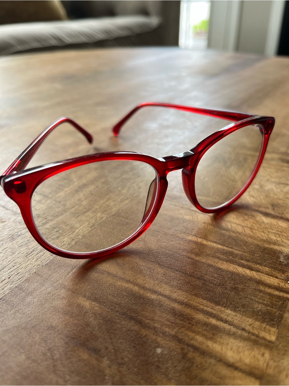 Zenni red glass frames